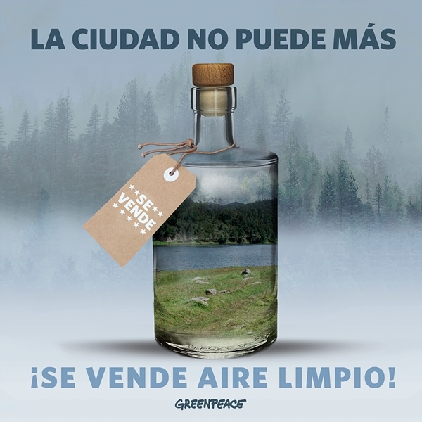 Edit: Greenpeace vende aire limpio envasado.