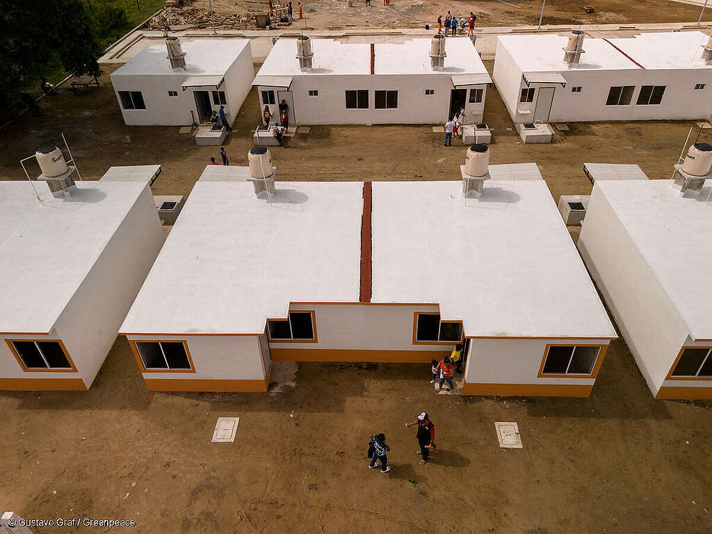 Toma área de las casas designadas para reubicación de la Comunidad El Bosque.