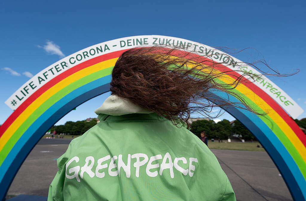 "Life after Corona" - Tour in Berlin. © Christophe Gateau / Greenpeace "Life after Corona" - Tour in Berlin. © Christophe Gateau / Greenpeace