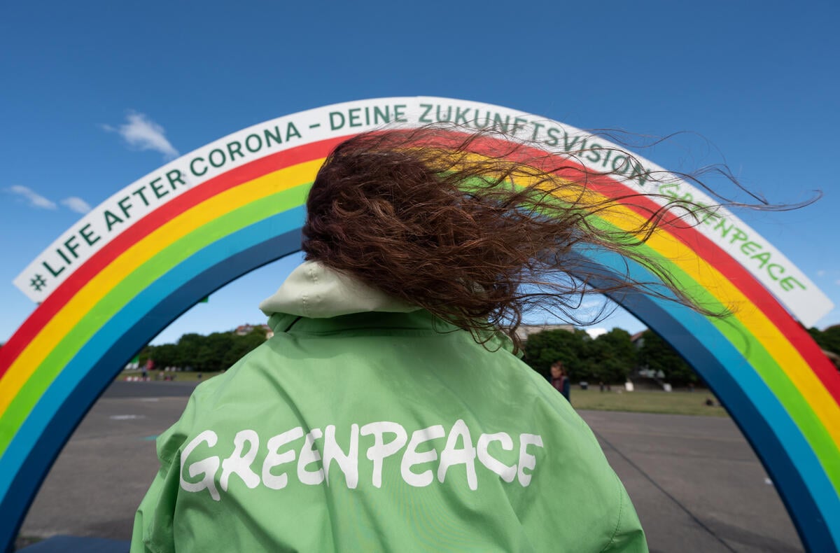 "Life after Corona" - Tour in Berlin. © Christophe Gateau / Greenpeace "Life after Corona" - Tour in Berlin. © Christophe Gateau / Greenpeace