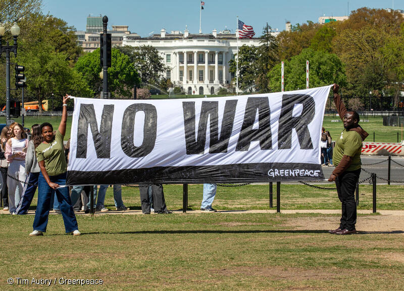 No a la Guerra: Greenpeace Estados Unidos