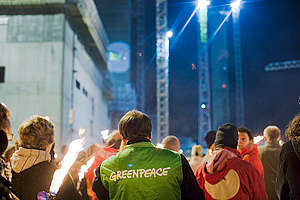 Action Building Site Essent/RWE in Eemshaven. © © Greenpeace / Cris Toala Olivares