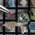 Microplastics collected at the surface of the Great Pacific Garbage Patch. Pieces are laid out on a 5x5 mm grid.

The crew of the Greenpeace ship MY Arctic Sunrise voyage into the Great Pacific Garbage Patch document plastics and other marine debris. The Great Pacific Garbage Patch is a soupy mix of plastics and microplastics, now twice the size of Texas, in the middle of the North Pacific Ocean.