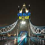 Greenpeace UK projects "Peace Now" on the iconic Tower Bridge. Greenpeace UK has joined the global outpouring of solidarity with the Ukrainian people as they face an escalating humanitarian crisis. Greenpeace condemns the unprovoked and illegal war being conducted by the Russian government in Ukraine, and calls on President Putin to immediately pull back his forces and cease military operations.