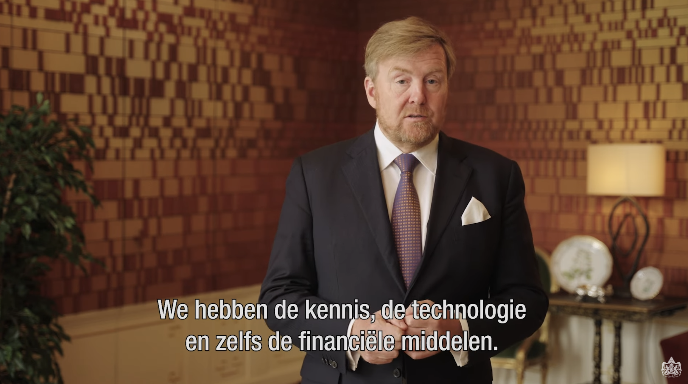 Koning Willem-Alexander tijdens zijn speech
