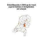 Analyse over stikstofdepositie in 2025 op de meest urgente habitats en leefgebieden