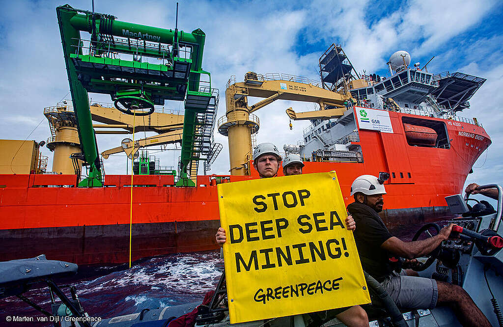 Protest against deep sea mining