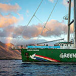 The Rainbow Warrior, Greenpeace's flagship, arrives alongside Maui as part of the ‘One Ocean, One Earth’ tour.  The tour, organized in close collaboration with native Hawaiian allies, will focus on the impact of destructive industrial fishing in the Emperor Seamounts, the impending launch of deep sea mining in the Clarion Clipperton Zone, and the role of Indigenous knowledge and stewardship in local and global conservation efforts.