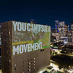 In response to the growing threat against free speech and peaceful protest, Greenpeace USA lit up Houston with bold projections of resistance and solidarity onto iconic city locations. The projections come three weeks into the $300 million lawsuit brought by Dallas-based Energy Transfer (ET) against Greenpeace USA, Greenpeace Fund, and Greenpeace International.