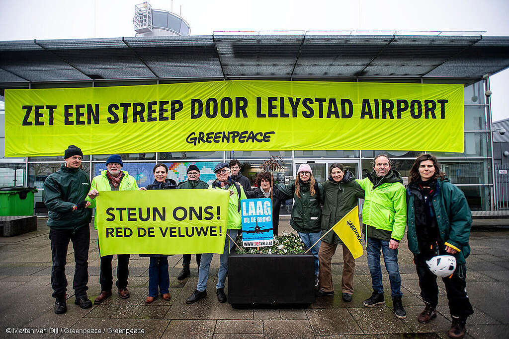 Omwonenden-groepen steunen protestactie tegen Lelystad Airport