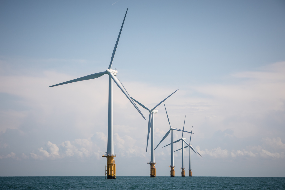 Vindparken Thanet Offshore Wind Farm ligger utenfor kysten av Thanet-distriktet i Kent i England.