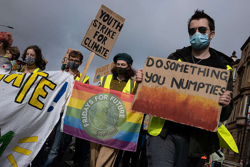 Global Climate Strike in Glasgow, Scotland. © Jeremy Sutton-Hibbert / Greenpeace Global Climate Strike in Glasgow, Scotland. © Jeremy Sutton-Hibbert / Greenpeace