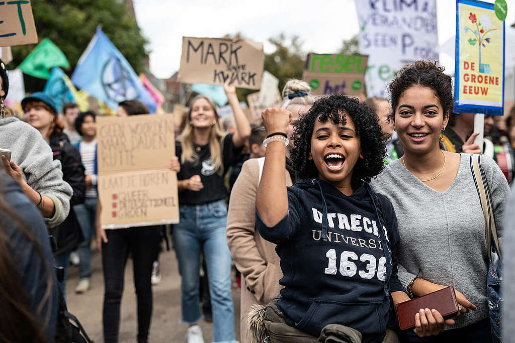 Klimademonstrasjon i Haag i Nederland.