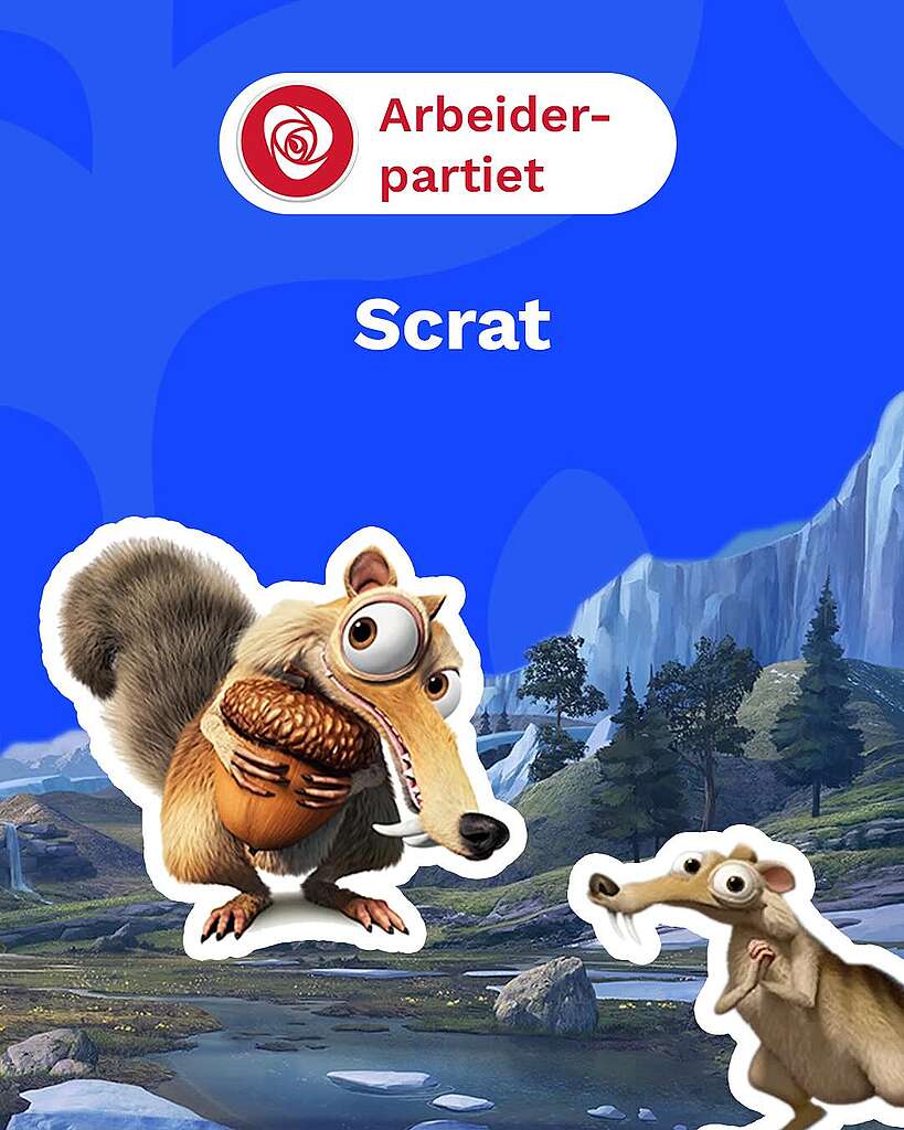 Valget 2025: Hvem er du, basert på partiet du stemmer på? Arbeiderpartiet: Scrat fra Istid