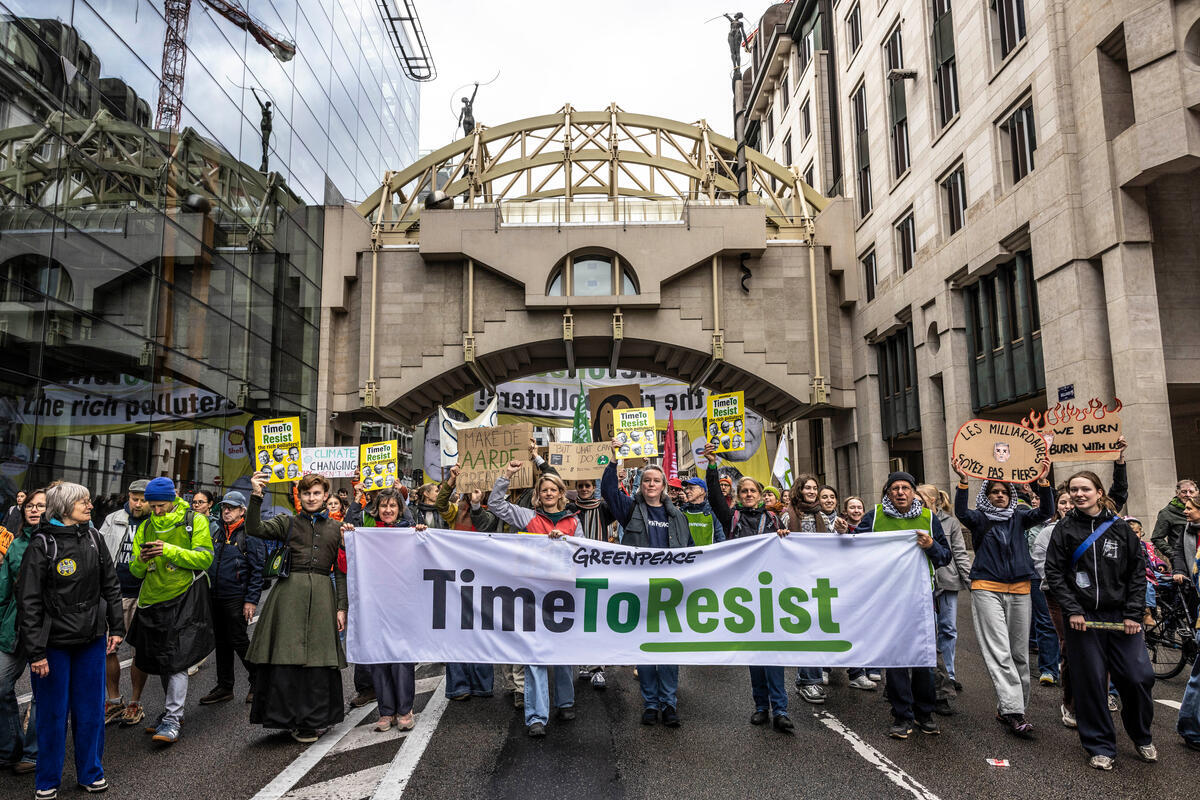 Climate March in Brussels. © Greenpeace / Johanna de Tessières
