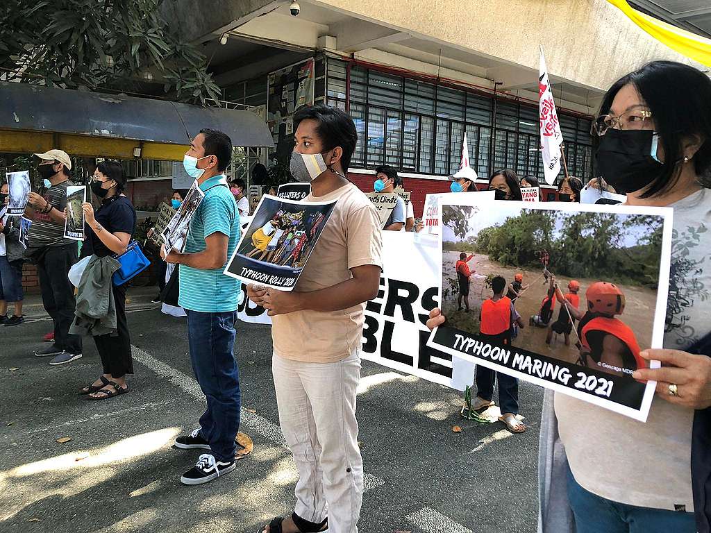 Protest at CHR calling for climate justice Protest at CHR calling for climate justice