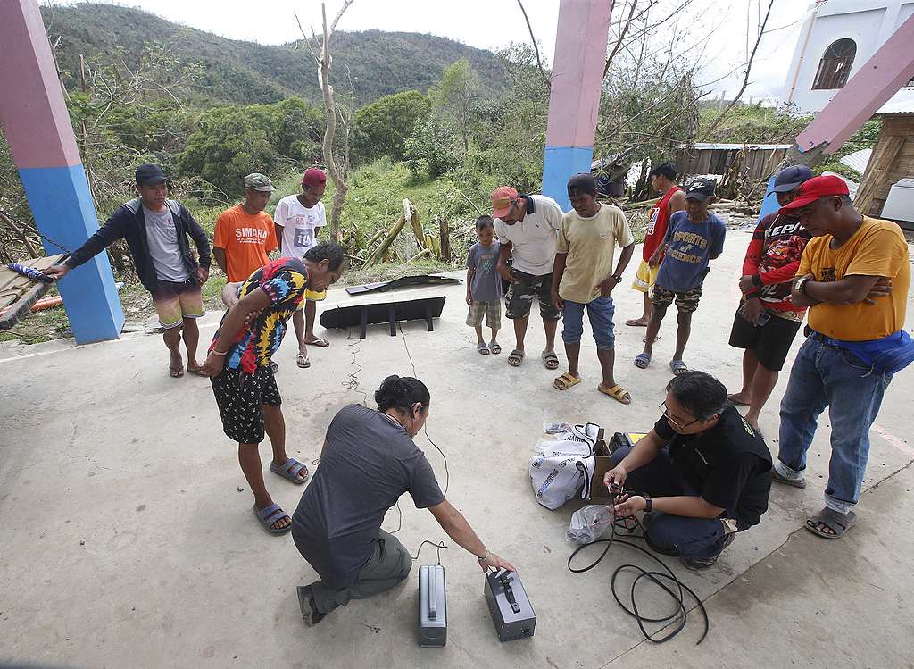 Installation of portable solar power in Kambubuyugan, Brgy. Kalawakan