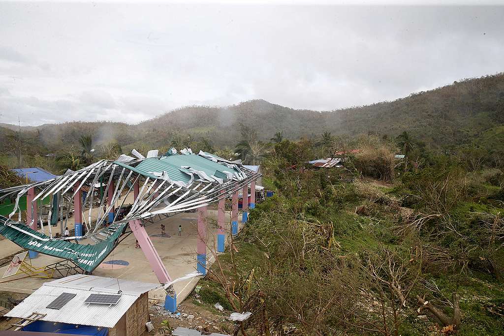 Fallen trees, damaged houses and facilities in Sitio Kambubuyugan, Brgy. Kalawakan © Bullit Marquez Fallen trees, damaged houses and facilities in Sitio Kambubuyugan, Brgy. Kalawakan © Bullit Marquez