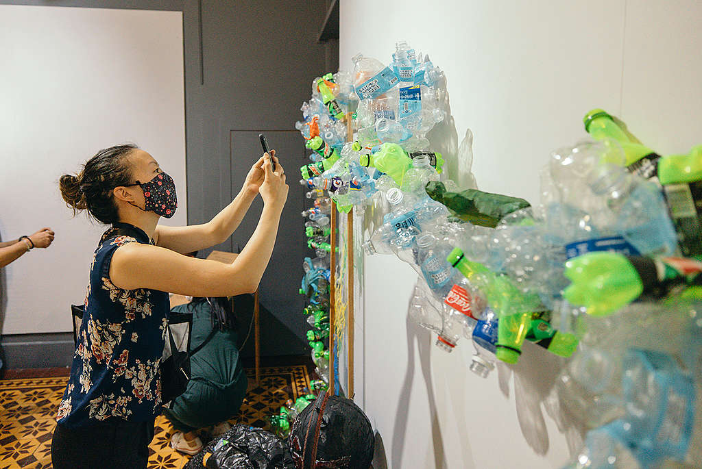 Indonesian museum made from plastic bottles, bags highlights marine crisis