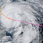 Satelitte Image of Typhoon Mawar-Betty via Zoom Earth