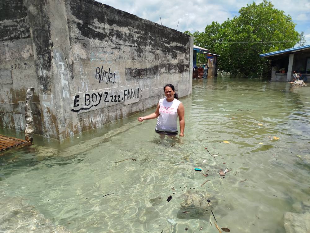 Sea level rise in Batasan Island.