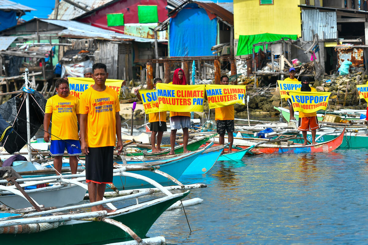 Filipino Climate Survivors Sue Shell for Typhoon Odette - Activity in Bohol. &copy; Victor  Kintanar / Greenpeace