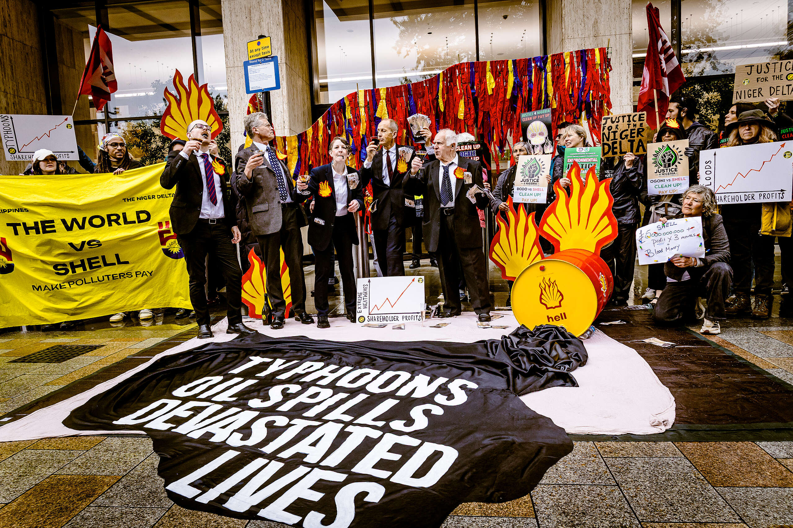 Communities suing Shell unite, take the fight to their doorstep in creative action