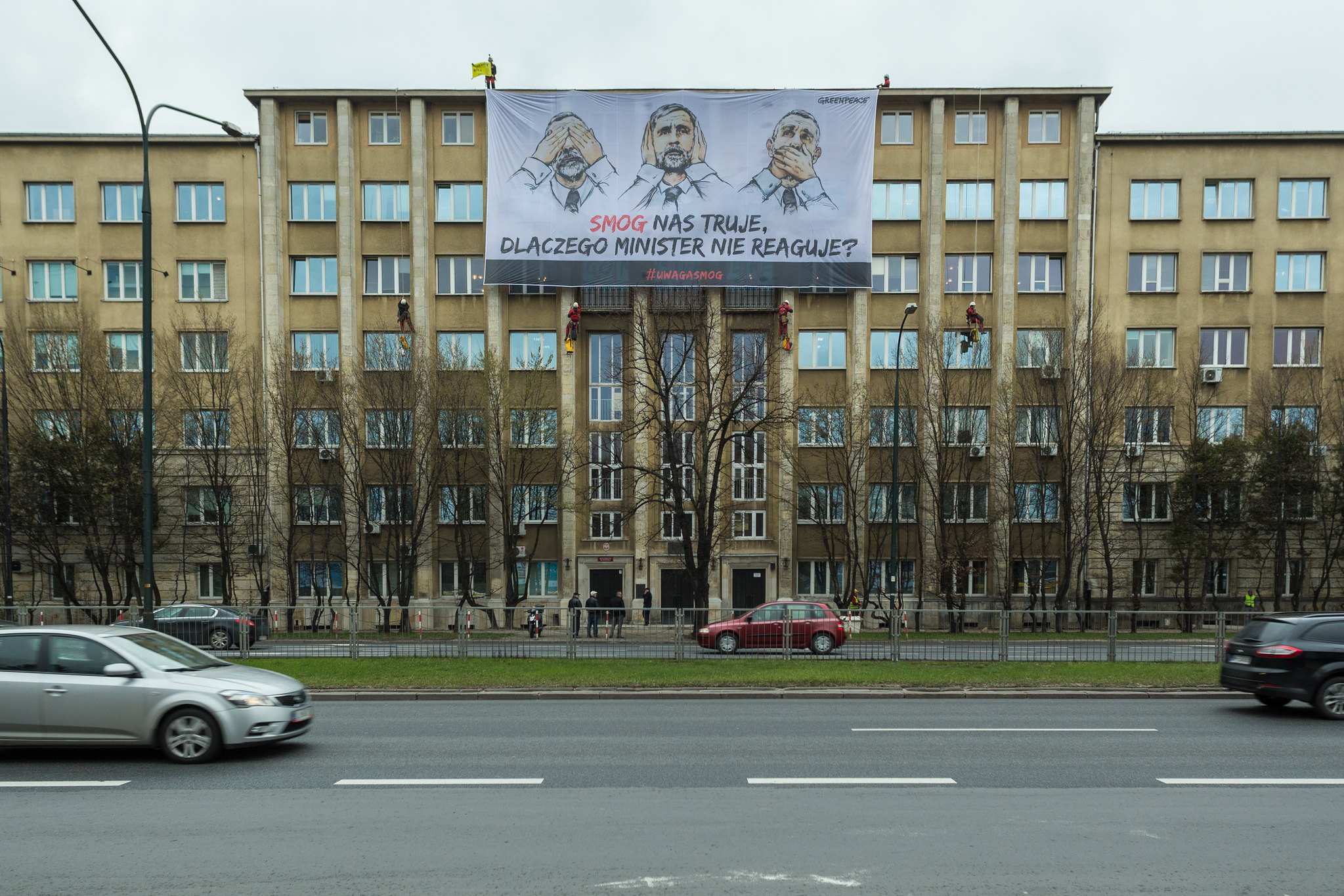 #UwagaSmog - protest na Ministerstwie Środowiska
