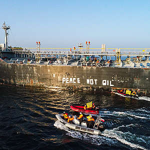 Protest Greenpeace przeciwko transportowi rosyjskiej ropy do Polski