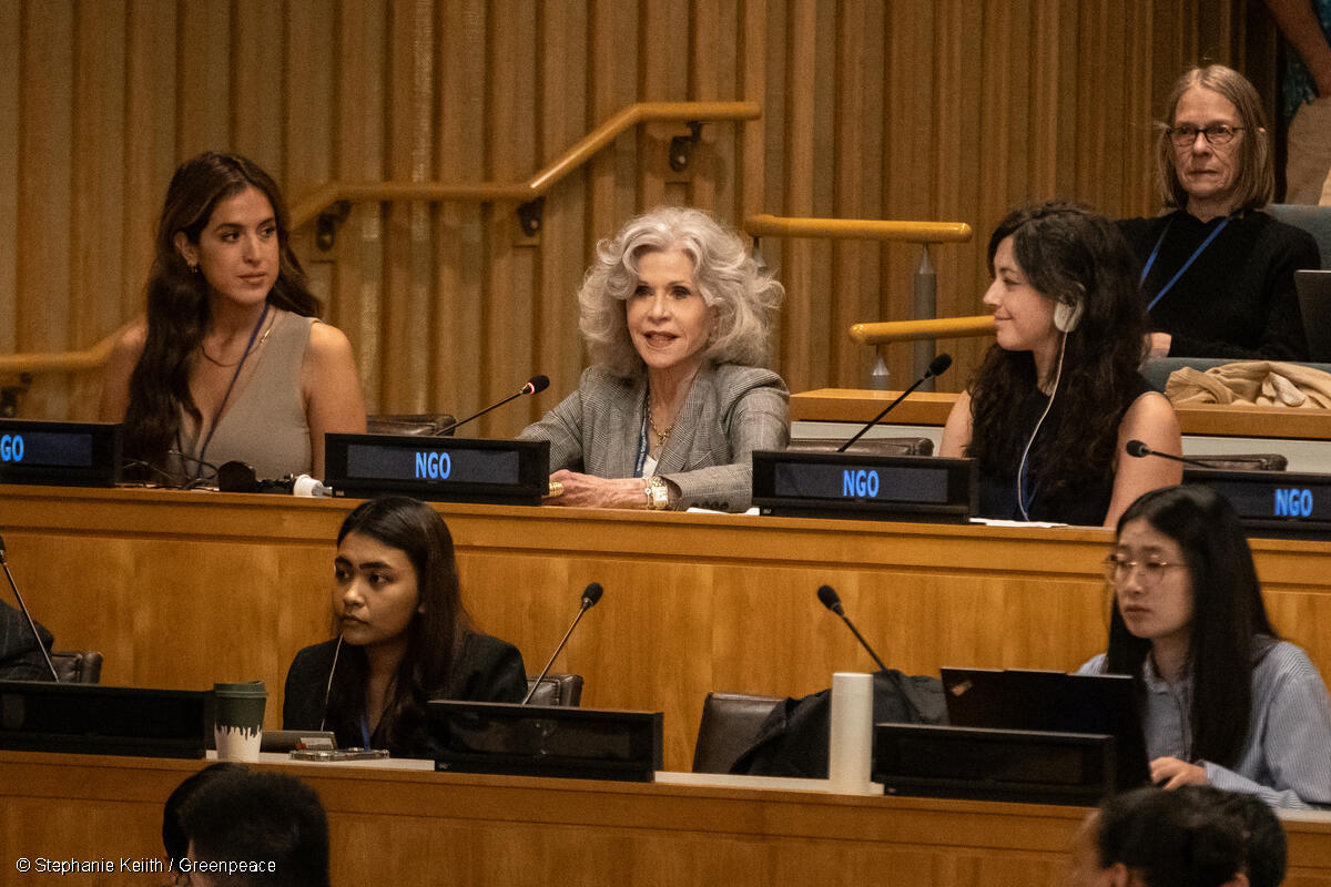 Jane Fonda razem z Greenpeace w obronie oceanów podczas spotkania na forum ONZ