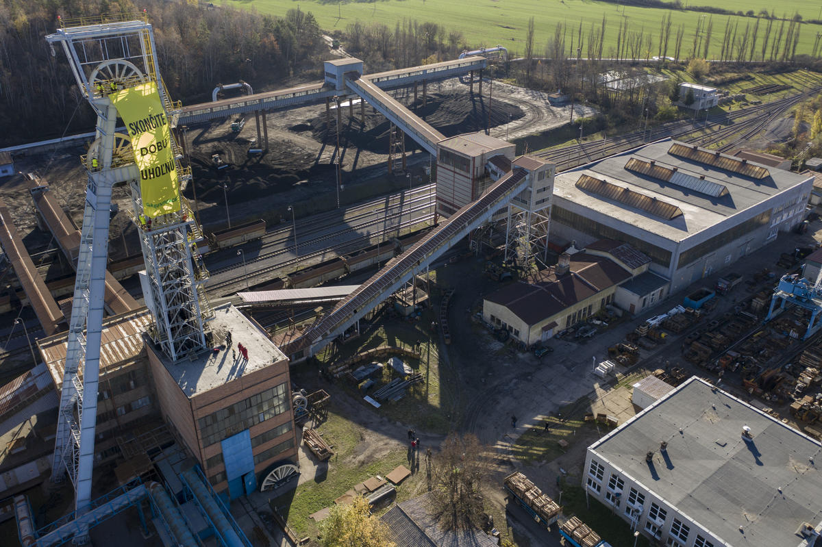 Action at Coal Mine in Nováky Slovakia. © Greenpeace