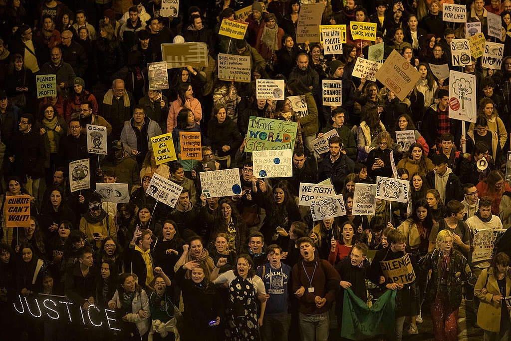 Climate March during COP25 in Madrid. © Pablo Blazquez / Greenpeace