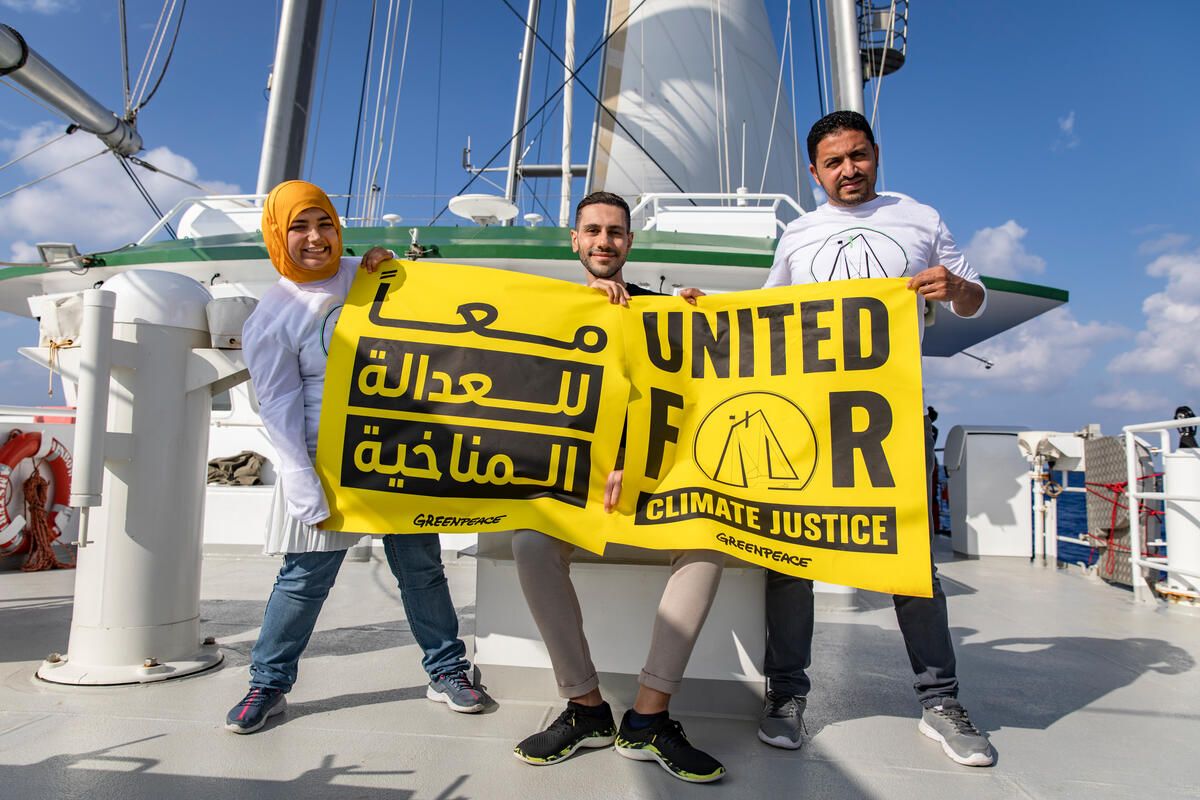 Rainbow Warrior 'United for Climate' Tour in the Mediterranean.