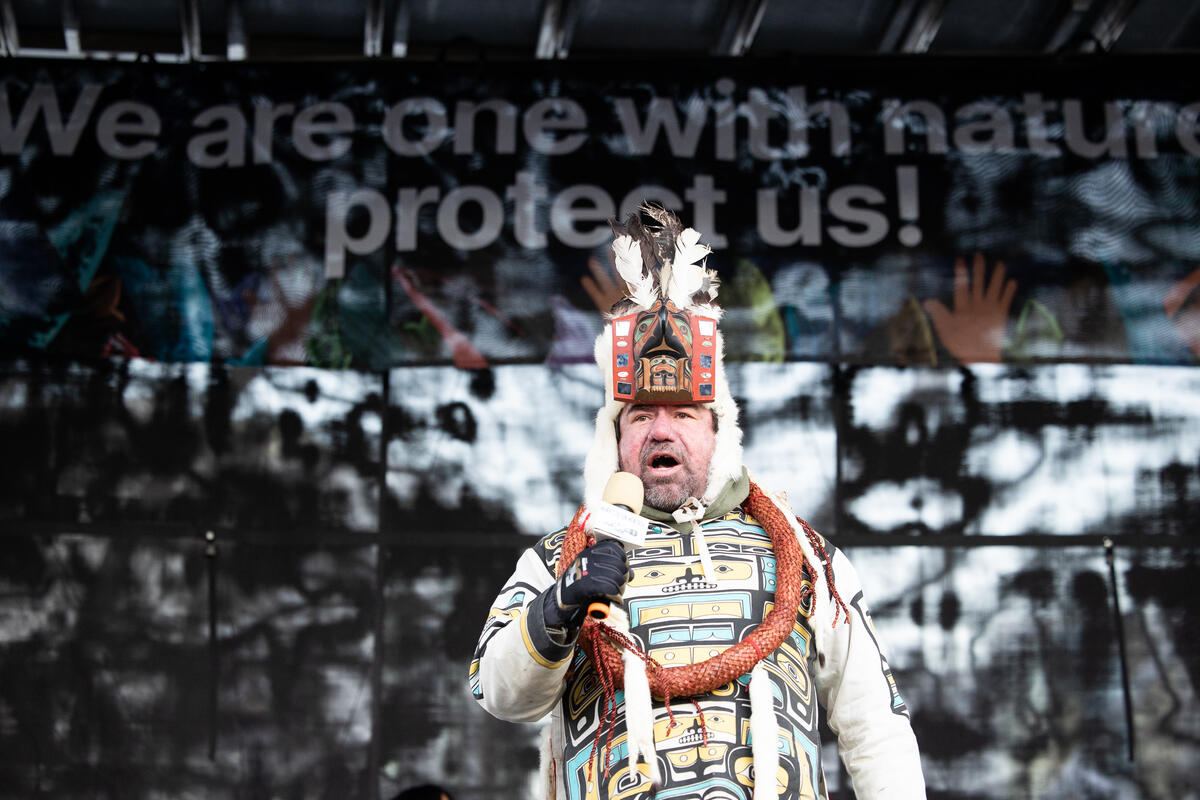 Great March led by Indigenous leaders for Biodiversity and Human Rights during COP15.