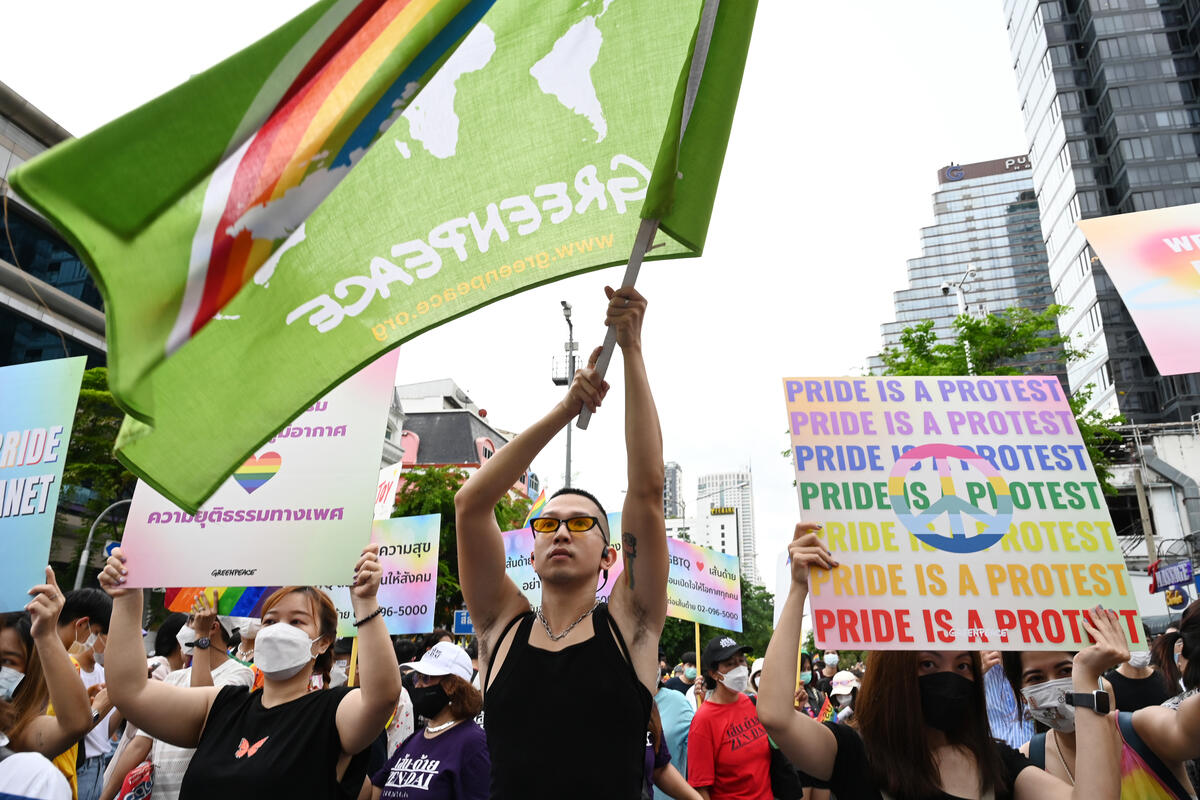 Pride Parade in Bangkok. © Panumas Sanguanwong / Greenpeace