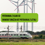 Nova Greenpeaceova študija: vozovnice za vlak so dvakrat dražje od letalskih vozovnic