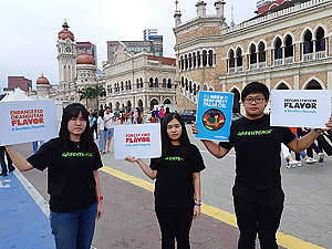 'Tell Oreo to Drop Dirty Palm Oil' Event in Malaysia. © Greenpeace