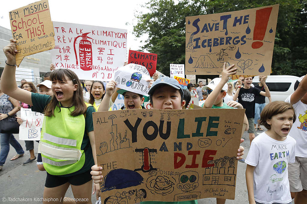 Global Climate Strike in Bangkok. © Tadchakorn Kitchaiphon / Greenpeace Global Climate Strike in Bangkok. © Tadchakorn Kitchaiphon / Greenpeace