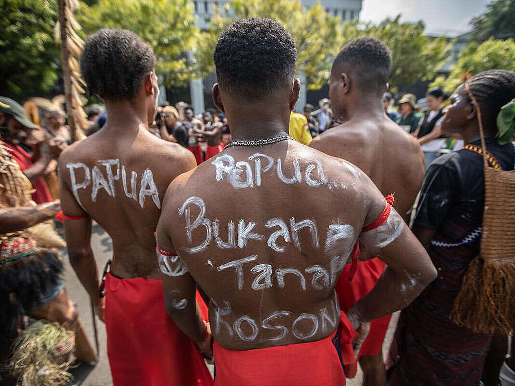 Papuan Awyu Petition Handover to Supreme Court in Jakarta. © Jurnasyanto Sukarno / Greenpeace Papuan Awyu Petition Handover to Supreme Court in Jakarta. © Jurnasyanto Sukarno / Greenpeace