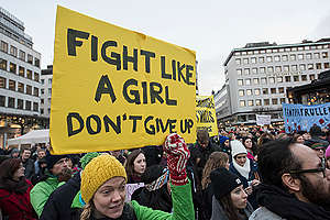 Women's March in Stockholm. © Christian Åslund / Greenpeace