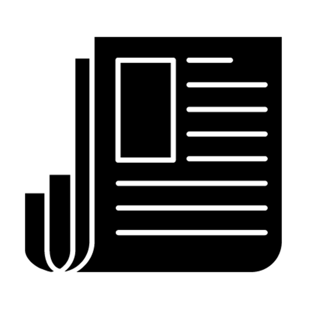 B&W Icon of articles/papers