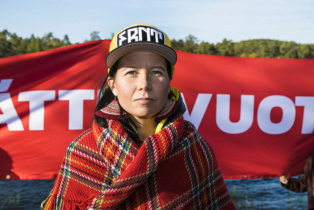 Sami Action in Lapland. Jonne Sippola / Greenpeace
