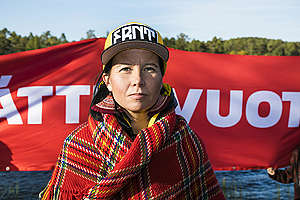 Sami Action in Lapland. Jonne Sippola / Greenpeace