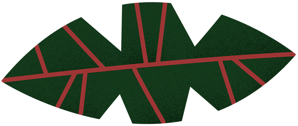 Illustration of a leaf in dark green