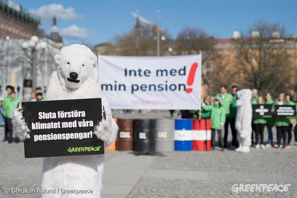 Inte med min pension, manifestation, Stockholm 25 april