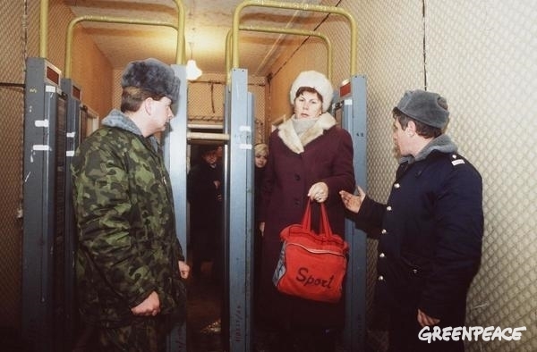 Dekontamineringscentret i Pripyat. © Clive Shirley / Signum / Greenpeace