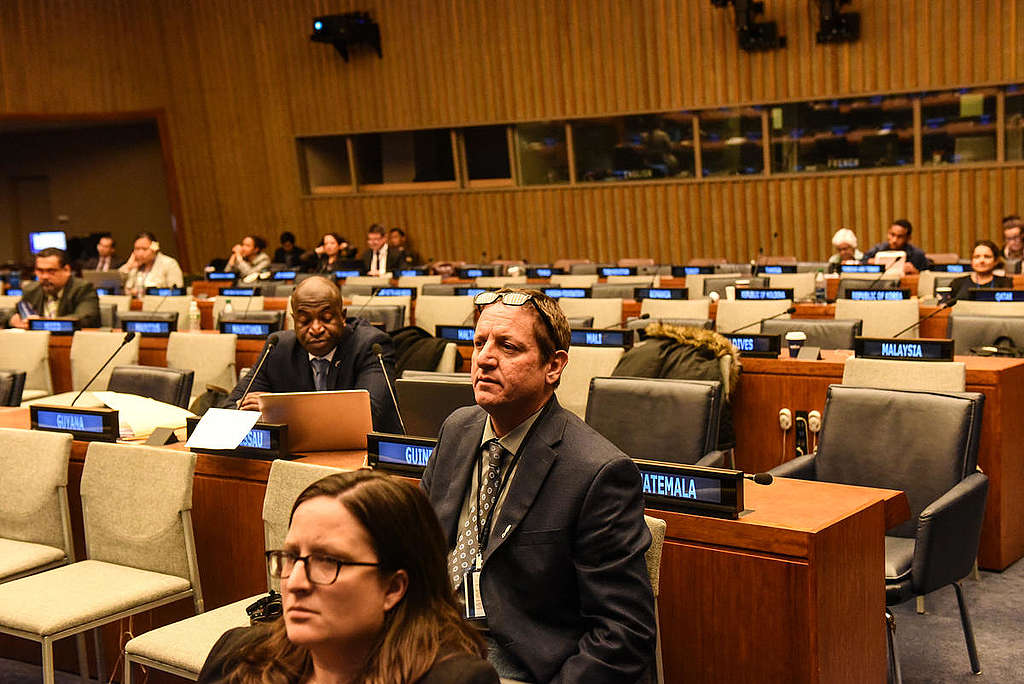 Greenpeace Delegation at UN For Global Ocean Treaty Negotiations in New York. © Stephanie Keith / Greenpeace