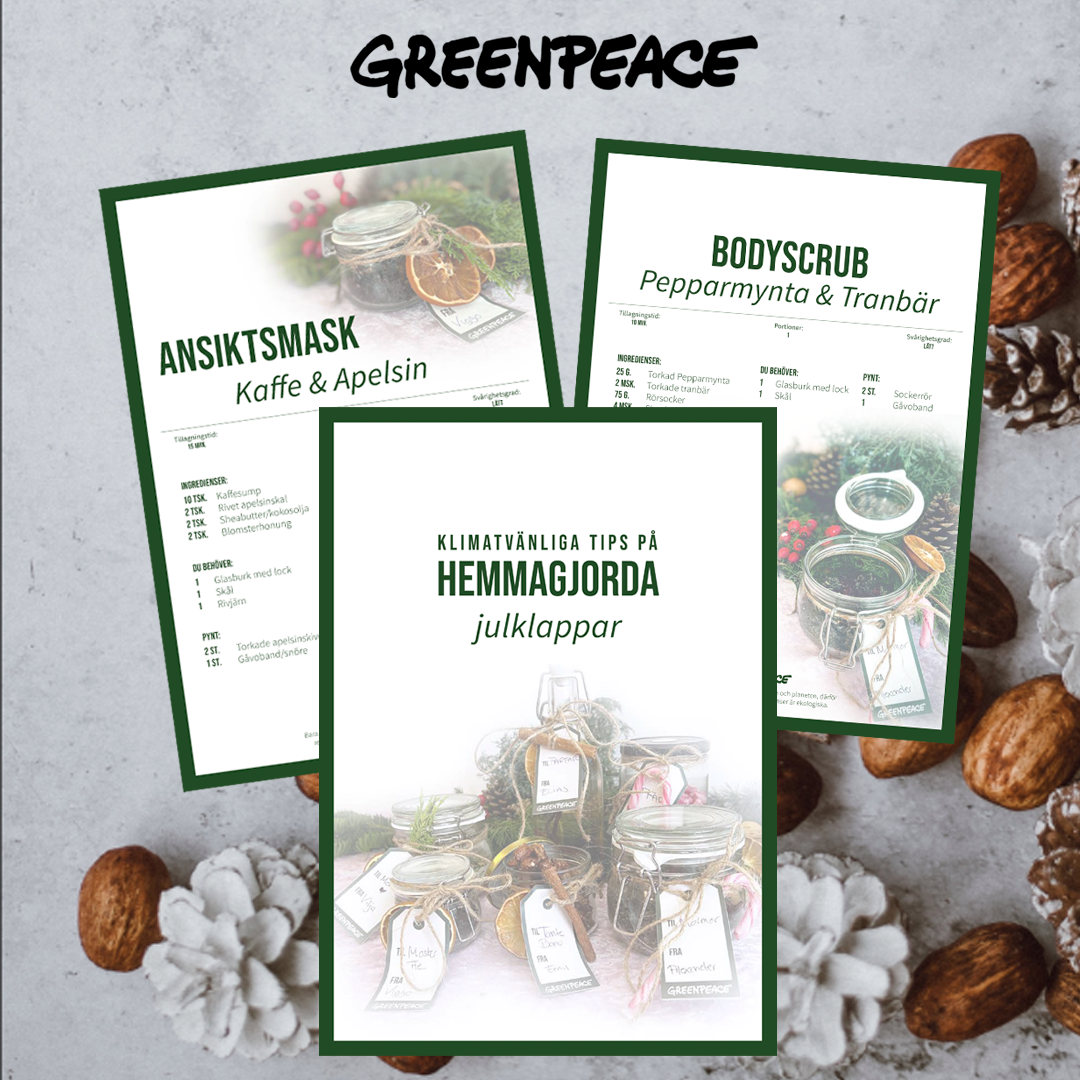 Hemmagjorda julklappar och veganska recept från Greenpeace