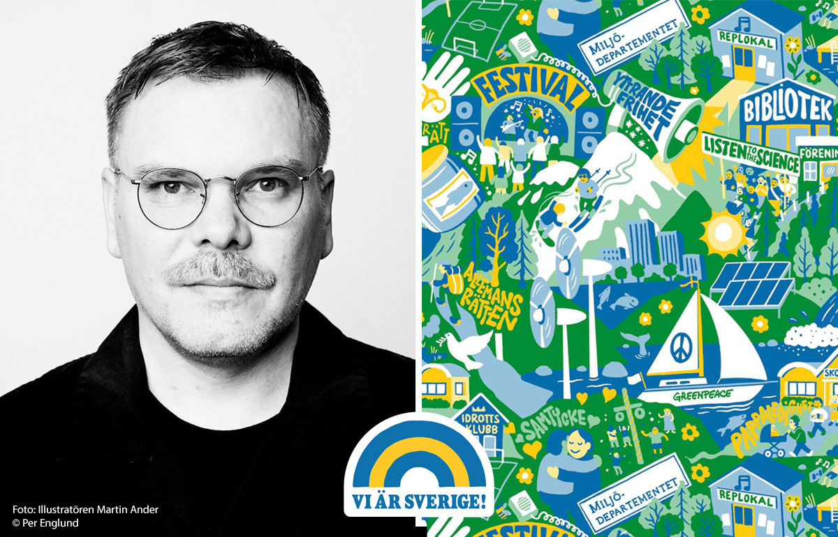 Bakom mönstret som blev symbolen för Vi är Sverige