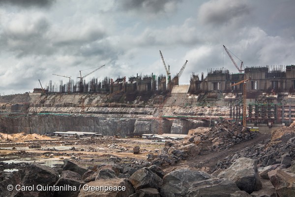 Construção do Sitio Belo monte, que é o principal sitio da hidreletrica de Belo Monte, no Rio Xingu.